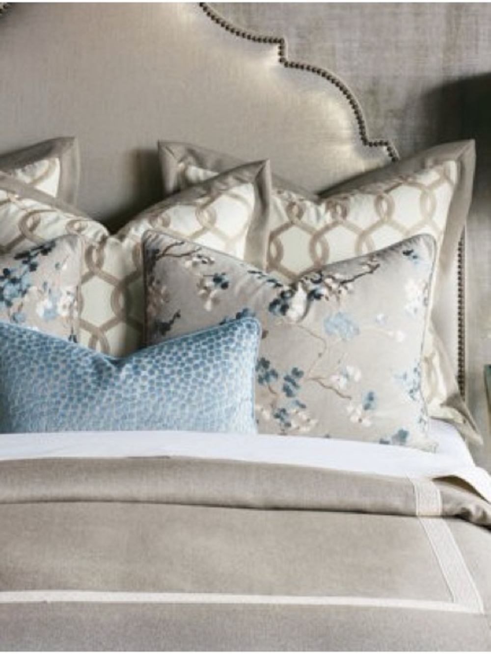 Calming Beige and gray queen duvet cover only